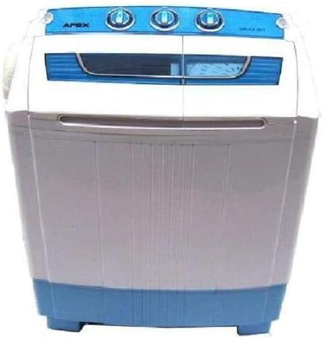D plus L GmbH Mini machine à laver 5,2 kg avec essoreuse - Modèle 2 en 1 à chargement par le haut - Pompe eaux usées intégrée - Portable pour camping et voyage