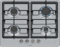 Bosch PGP6B5K90 plaque gaz Série 4 - 4 feux 60 cm - Table de cuisson inox avec allumage automatique