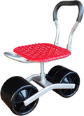 Chariot de jardin avec siège - Chariot portable 2 roues pour extérieur - Format léger en forme L - Pour jardinage entretien pelouse terrasse et transport de matériel