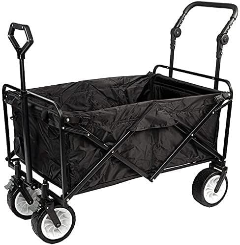 Tiiiopkvvv Chariot de traction pliable extérieur - Charge jusqu à 100 kg pour jardin et camping - Wagon utilitaire robuste sur roues - Chariot à main pour festival et transport