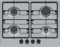 Bosch PGP6B5K60 Série 4 Plaque gaz 60 cm - 4 foyers avec commandes ergonomiques - Finition inox pour cuisine moderne - Table de cuisson gaz naturel poids 8 kg