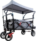 Fuxtec Smart Cruiser chariot de jardin pliable gris - Charge maximale 75 kg pour enfants et transport - À tirer ou pousser - Pour plage ville forêt et jardin