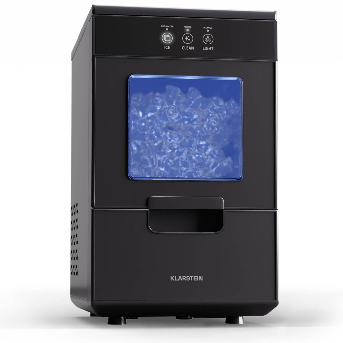 Klarstein Ice Galet Machine à glaçons 2,2 L - Production jusqu à 25 kg par 24 h - Acier inoxydable pour maison camping restauration - Fonction autonettoyante 250 W