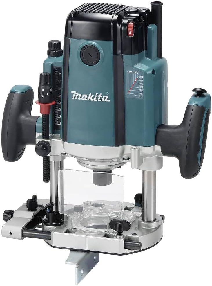 Makita RP2302FC07 défonceuse plongeante - puissance 2300 W pince 12 mm - alimentation filaire 230 V poids 6,2 kg - outil professionnel pour fraisage du bois
