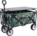 WJYLM Chariot pliant extérieur pour jardin et camping - Charge maximale 100 kg avec structure acier allié - Table intégrée et roues pivotantes - Wagon robuste pliable Style 2