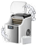 CREWORKS machine à glaçons - production 22 kg en 24 h avec 24 glaçons par cycle - réservoir 3,2 L auto nettoyage - acier inoxydable avec pelle et panier inclus