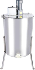 XUEMANSHOP - Extracteur de miel électrique 140 W en acier inoxydable - Vitesse réglable de 0 à 270 tr min - Essoreuse cylindrique pour 4 cadres de ruche