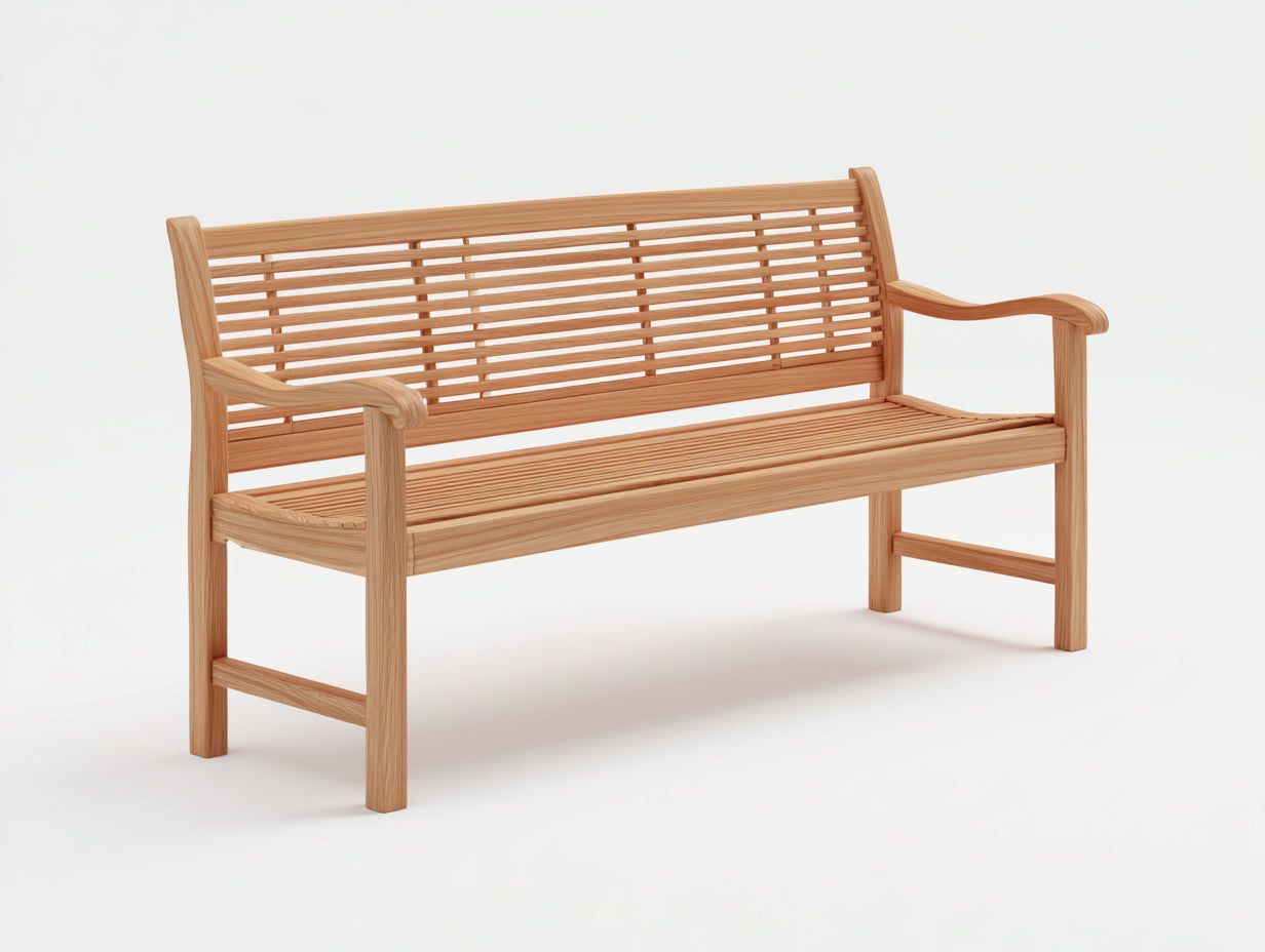 Banc de jardin - bois - 172x62x87 cm - bois naturel - classique