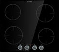 Klarstein plaque induction encastrable 6000W - Table de cuisson électrique 4 foyers - Surface vitrocéramique noire