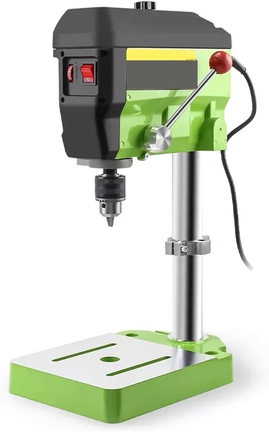 OUTFYT BG 5168E perceuse à colonne établi - modèle compact pour travaux de perçage - 6 vitesses avec réglage flexible - machine atelier pour bricolage et petites pièces