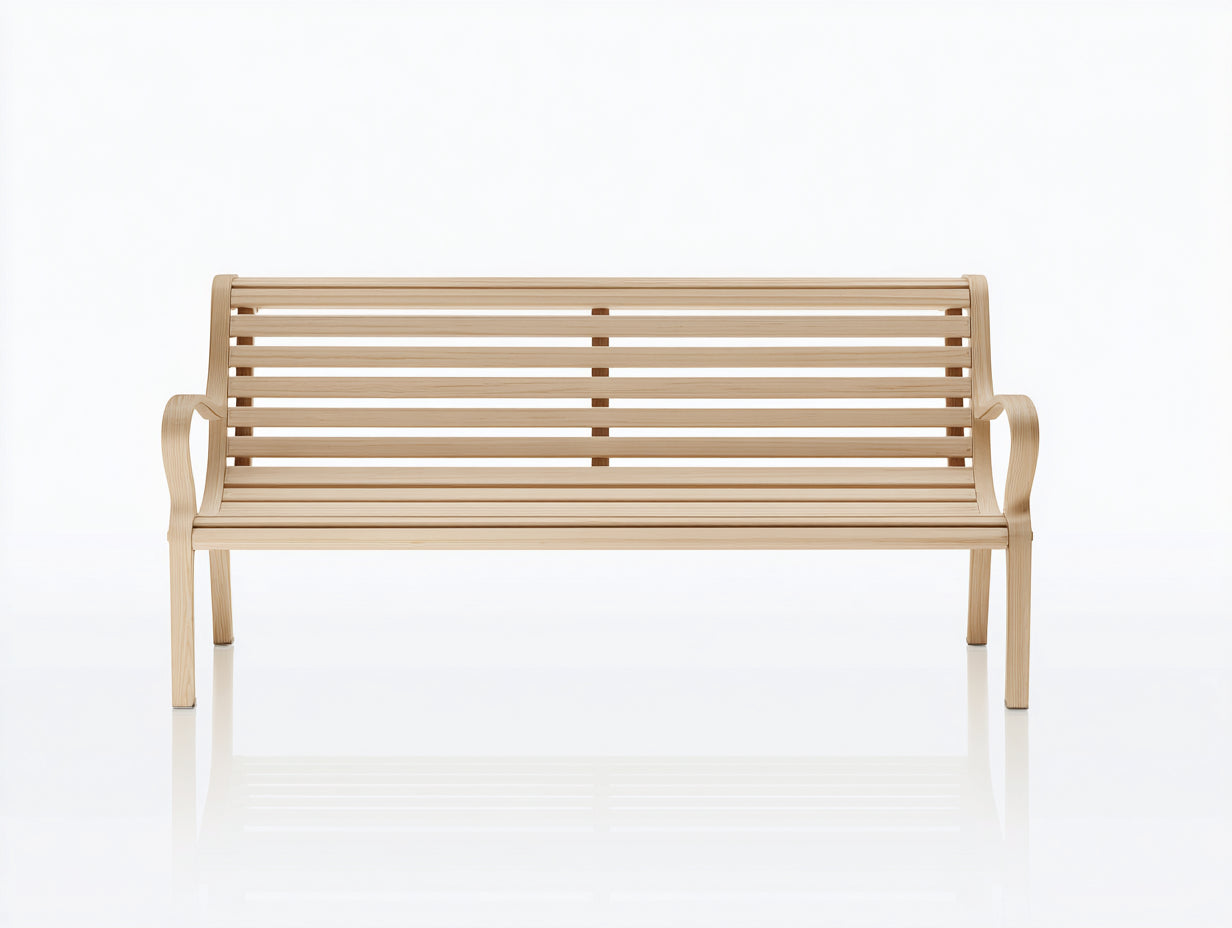Banc de jardin - bois - 165x59x82 cm - bois clair - scandinave