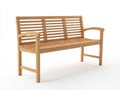 Banc de jardin - bois - 168x61x86 cm - bois naturel - contemporain