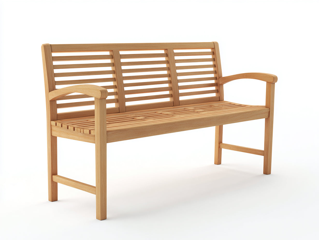 Banc de jardin - bois - 168x61x86 cm - bois naturel - contemporain